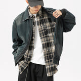 FOESCE Retro Motorcycle Jacket Denim Spring and Autumn Machine Loose Breathable and Comfortable Motorcycle Riding Equipment Jacket