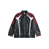 FOESCE Retro Motorcycle Leather Jacket  American Patchwork High Street Lapel Zipper Coats Vintage Hip Hop Coat Trendy Male Clothes Tops