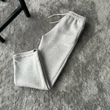 FOESCE Retro fashion loose straight leg casual pants American trend Harajuku street wear men pants high-waisted casual sports pants