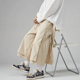FOESCE Ribbons Mens Harem Joggers Men Cargo Pants Loose Hip Hop Casual Trousers Fashion Men Woman Calf-Length Pants Streetwear