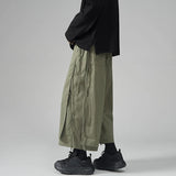 FOESCE Ribbons Mens Harem Joggers Men Cargo Pants Loose Hip Hop Casual Trousers Fashion Men Woman Calf-Length Pants Streetwear