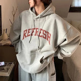FOESCE Rimocy Autumn Winter Printed Hoodie Women Korean FashionThicken Hooded Sweatshirts Woman Y2K Streetwear Loose Hoodies