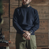 Rugged Bronson 1930s Seaman's Sweater Mock Neck Woolen Men's Jumper Knitwear