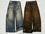 American New Fashion Hole Washing Old Baggy Jeans Male Y2K Retro Harajuku Hip Hop Pop Gothic High Waist Wide Leg Denim Trousers