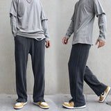 Men's Casual Pants Wide Korean Style Y2k Wholesale Baggy Harajuku Streetwear Cotton Trousers Male Sale Classic Fashion Long