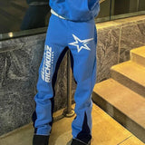 FOESCE Men's Hip Hop Gothic Retro Pattern Neutral Letter Printed Punk Y2K Casual Street Wear Personalized 90s Loose Casual Pants