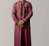FOESCE New Muslim Men Long Sleeve Pullover Dress Abaya Daffah Jubba Thobe Pakistan Saudi Arab Kaftan Islam Clothing Prayer Robe Afghan