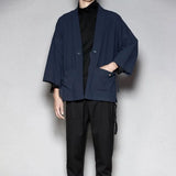 FOESCE Japanese Retro Kimono Robe Cardigan Shirt Men And Men Casual Yukata Haori Summer Thin Coat Tops Sunscreen Coat Beach Tops