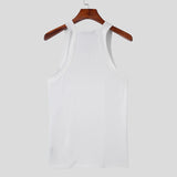 FOESCE 2025 Fashion Men Tank Tops Solid O-neck Sleeveless Skinny Tops Tees Vacation Casual Vests Streetwear Men Sexy Fitness Camisole