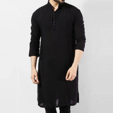 FOESCE Muslim Robe Pakistan Muslim Islamic Clothing  Muslim Sets Muslim Men Clothing 2025 Arabic Style Fashion Simple Long Men's Shirt