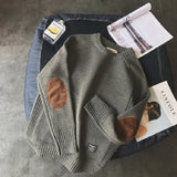 Foesce Casual Pullover Hombre Fashion Sweater For Men Warm Solid High-Quality New Spring Autumn Long Sleeve Male Fit Youth V-Neck