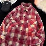 Foesce Plaid Casual Men's Shirts Social Mens Clothing Funny Check Shirts Man Top Cool Things Autumn New