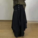 FOESCE Mens Ruched Irregular Japanese Casual Culottes 2025 New Genderless Fashion Youth Retro Solid Color Loose Wide Leg Pants Unisex