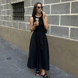 FOESCE Dresses Summer Women's 2025 New Chic Slim Simple Elegant Holiday Dress Street Women's Comfortable Youth Dress