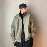 FOESCE Cotton coat men's autumn loose fashion wash top trend ins casual pilot jacket