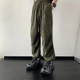 FOESCE Men Harem Pants Harem Pants Men Solid Elastic Waist Streetwear Joggers Loose Ankle Sport slacks Length Pockets Trousers bloomers