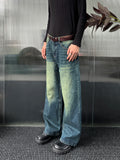 FOESCE LIMITED LESS Washable Old Cat Beard Worn Loose Wide Leg Versatile Jeans and Pants for Men and Women