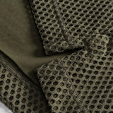 FOESCE Mesh Short Sleeve Shirt Men Summer Japanese Streetwear Fashion Loose Casual Oversize Cargo Shirts Cityboy Blouses Cardigan