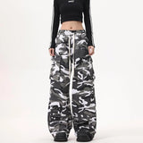 Niche American Retro Hiphop Trouser 2024 New Camouflage Overalls Loose Straight Multi-Pocket Design Wide-Leg Casual Pants Unisex