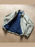 American Style Original Men's Clothes Spring Autumn New Solid Simple Versatile Lapel Jacket Fashion Casual Zipper Pocket Coat