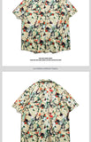FOESCE 2025 Hawaii floral shirt men's new summer travel youth couple short sleeved shirt thin short sleeved shirt men's