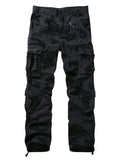 FOESCE Men's Casual Cargo Pants Camo Pants Combat Work Pants with 8 Pockets(No Belt)