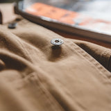 FOESCE Maden Vintage Khaki Jackets for Men Loose Cotton Solid Chore Coat Amekaji Cargo Casual Jacket Man Clothing
