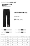 FOESCE 2025 New American Black Jeans Men's Embroidered Leg Profile Cleanfit Loose Casual Straight Leg Pants Women streetwear denim men
