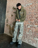 Y2K Retro Fashion Camouflage Cargo Pants Men Streetwear Baggy Jeans Wide Leg Straight Trousers Multiple Pockets Denim Pants