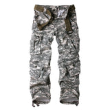 FOESCE Men's Casual Cargo Pants Camo Pants Combat Work Pants with 8 Pockets(No Belt)