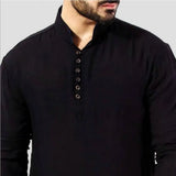 FOESCE Muslim Robe Pakistan Muslim Islamic Clothing  Muslim Sets Muslim Men Clothing 2025 Arabic Style Fashion Simple Long Men's Shirt
