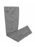 FOESCE High Quality Houndstooth Men's Casual Suit Pants Length Trousers Men Plaid Slim-fit Straight Business Formal Suit Trousers