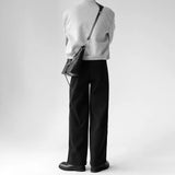 FOESCE Men Imitation Wool Three-Dimensional Stitching Business Casual Trousers Plain Classic Luxury Pants Old Money Men'S Clothing 2025