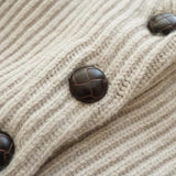 FOESCE Sauce Zhan Mens Sweater Cardigans for Man Sweatercost Pure Heavy Sheep Wool for Winter Vintage Shawl Colla Slim Fit