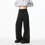 FOESCE Spring 2025New Design Patchwork Casual Trousers man Loose Wide Leg Waist Comfort Stretch Elastic Athleisure Pants Travel Fashion