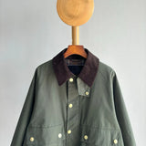 FOESCE 25 Early Spring New Product Barn Style, Wax free Hunting Dress, Collar Short Coat, Retro Classic plaid Jacket, Work Clothes Wind