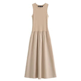 FOESCE Dresses Summer Women's 2025 New Chic Slim Simple Elegant Holiday Dress Street Women's Comfortable Youth Dress