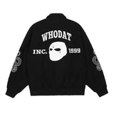 FOESCE 2025 Trendy Korean Mens Jacket Fashion Casual Large Size Hiphop Punk Mask Graffiti Autumn Winter American High Street Men Jacket