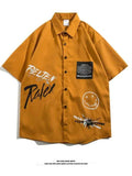 FOESCE 2025 Short sleeved Shirt for Boys Summer Thin Trendy Top Hip Hop Loose 2025 New Couple Casual Coat blusas masculina camisa