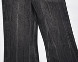 FOESCE High Street Washed Baggy Casual Hole Feet Flare Jeans Men's Y2K Straight Vintage Distressed Loose Denim Trousers Oversize Cargos