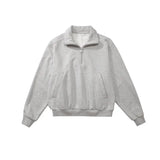 FOESCE Mens Half Zip Pullover Collar Sports Jacket man Solid Color Casual Outdoor Fitness Lightweight Windbreaker Sportswear Active Top
