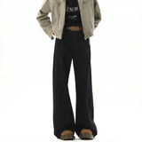 FOESCE American Style Vintage Wide Leg Cargo Pants Men's Baggy Fashion High Street Overalls Coffee Streetwear Male Mopping Trousers