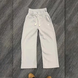FOESCE Y2K Men Joggers Gothic Trendy Double Waist Unisex Cotton Sweatpants Hip Hop American Style Retro High Street Casual Track Pants