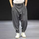FOESCE Mens Japanese Casual Suit Leggings Pants 2025 New Genderless Fashion Retro Versatile Loose Comfortable Solid Color Pants Unisex