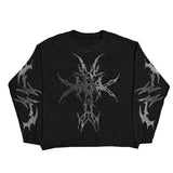 FOESCE 2025 Autumn/Winter Men's and Women's Hip Hop Hoodies Knitted Sweaters Retro Street Top Y2k Harajuku Fashion Trendy Clothing