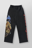 FOESCE New American sweatpants Gym fitness running stretch collaboration anime cool jogger cotton terry printed wide-leg casual pant