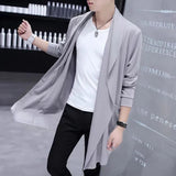 FOESCE Autumn Men Fashion Korean Style Long Trench Coat Hooded Cloak Abrigo Hombre Men Punk Hip Hop Cardigan Casual Streetwear Cape