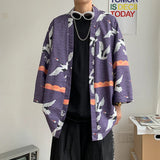 FOESCE Japanese shirt men kimono Chinese kimono geisha new arrival Japanese street clothing harajuku kimono