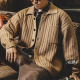 Men's Clothing With Pockets Black Knit Sweater Male Brown Polo Cardigan Warm Korean Fashion Wholesale Pull Oversize Mode Fun