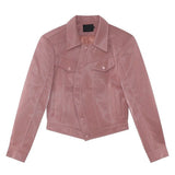 FOESCE Mens Y2k Glossy Shoulder Pad Jacket 2025 New Genderless Fashion Personality Metal Functional Style Solid Color Jacket Unisex